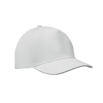 5 PANEL BASEBALL CAP in White