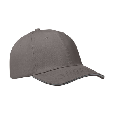 6 PANEL BASEBALL CAP in Grey