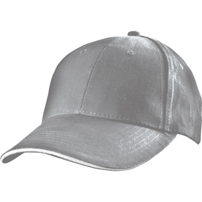 6-PANEL BASEBALL CAP SAN FRANCISCO in Silver Grey 