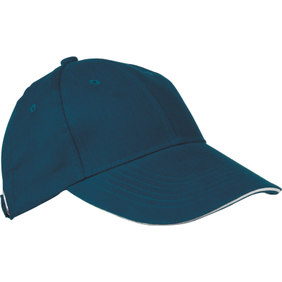 6-PANEL SANDWICH BASEBALL CAP in Turquoise 