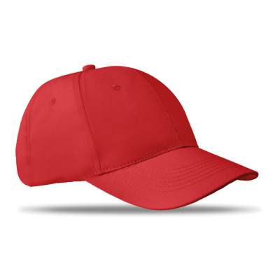 6 PANELS BASEBALL CAP in Red
