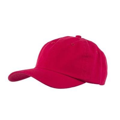 COTTON 6 PANEL BASEBALL CAP in Red