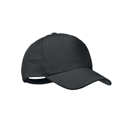 HEMP BASEBALL CAP 370 GR & M² in Black