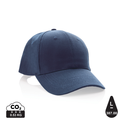 IMPACT 6 PANEL 280GR RECYCLED COTTON CAP with Aware™ Tracer in Navy