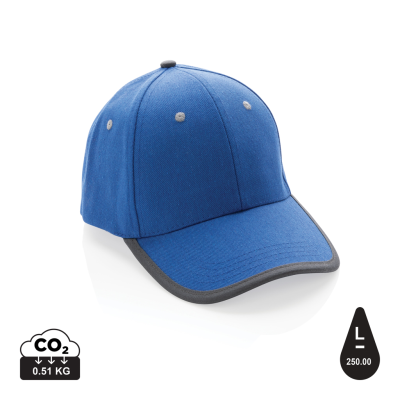 IMPACT AWARE™ BRUSHED RCOTTON 6 PANEL CONTRAST CAP 280G in Blue