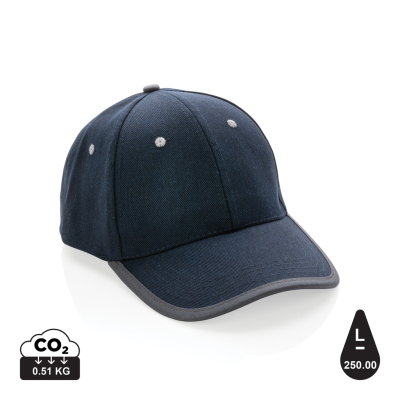 IMPACT AWARE™ BRUSHED RCOTTON 6 PANEL CONTRAST CAP 280G in Navy