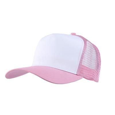 MESH BACK TRUCKER BASEBALL CAP in Pink