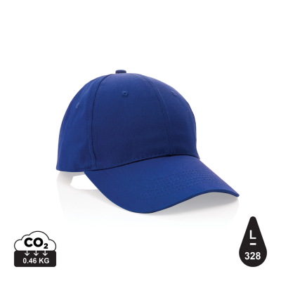 MPACT 6 PANEL 190GR RECYCLED COTTON CAP with Aware™ Tracer in Blue