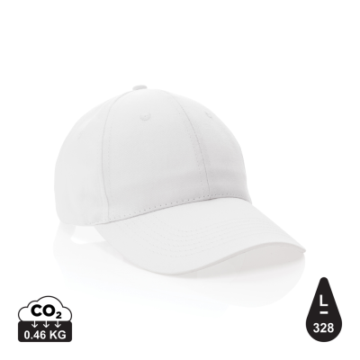 MPACT 6 PANEL 190GR RECYCLED COTTON CAP with Aware™ Tracer in White