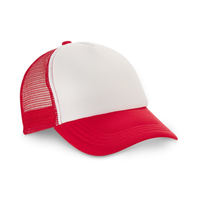 NICOLA POLYESTER AND MESH CAP in Red