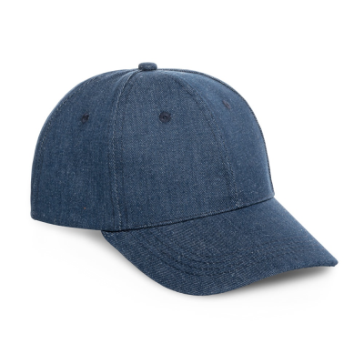 PHOEBE DENIM, COTTON AND POLYESTER CAP in Blue
