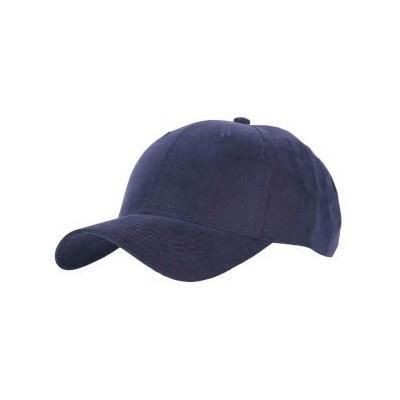 TACTILE MICROFIBRE WEAVE SIX PANEL BASEBALL CAP in Navy Blue