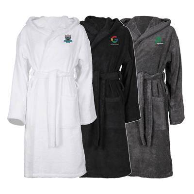 AZTEX 100% COTTON HOODED HOODY BATHROBE 550GSM