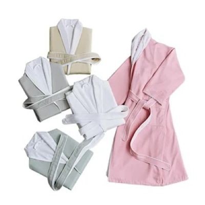 HUADANI DOUBLE-LAYER BATHROBE PAJAMAS NIGHTGOWN