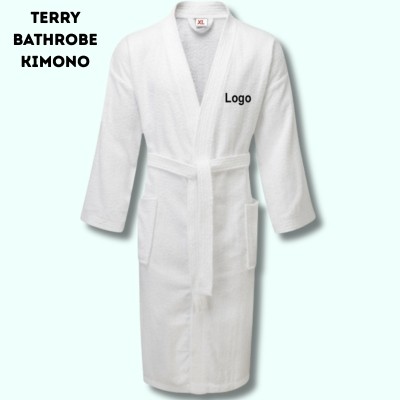 KIMONO COTTON BATHROBE & DRESSING GOWN – SOLID COLOUR