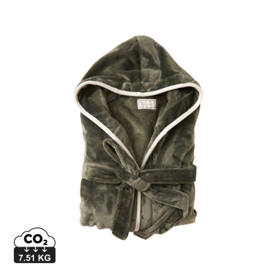 VINGA LOUIS LUXURY PLUSH GRS RPET ROBE SIZE S-M in Green