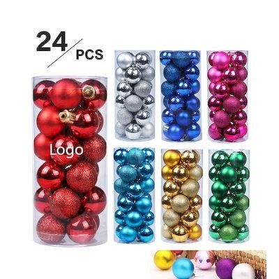 24PCS CHRISTMAS BALL ORNAMENTS SET