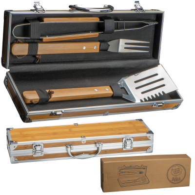 3-PIECE BBQ CUTLERY in Beige