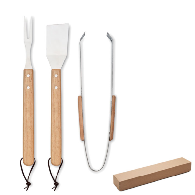 OAKWOOD BARBECUE SET in Brown