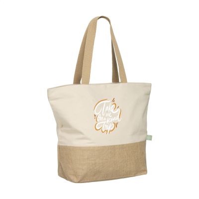 CANCUN BEACHBAG ORGANIC COTTON (320 G & M²) in Naturel
