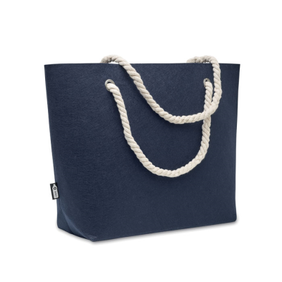 RPET FELT BEACH BAG in Blue