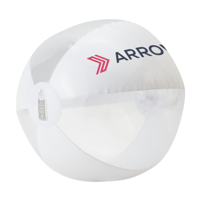 BEACHBALL Ø 24 CM in White & Transparent