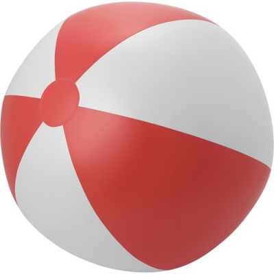 LARGE BEACH BALL in Red & White