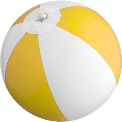 MINI BEACH BALL in White & Yellow