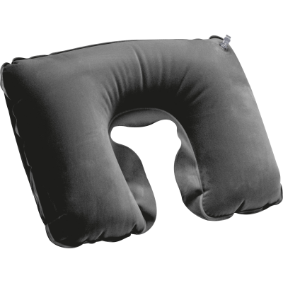 INFLATABLE SOFT TRAVEL PILLOW in Black
