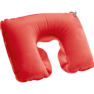 INFLATABLE SOFT TRAVEL PILLOW in Red