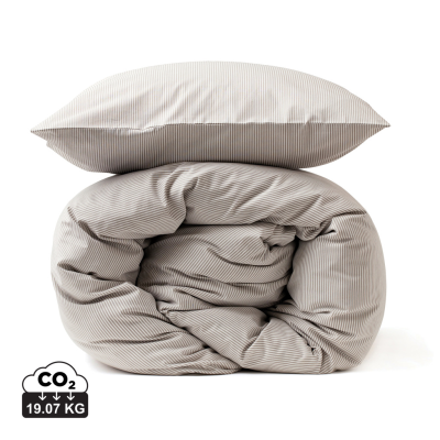 VINGA MONTGOMERY PREMIUM COTTON BED LINEN, 4 PCS SET in Grey, White