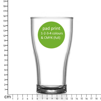568ML (20OZ) HEAVY GLASSLIKE SHATTERPROOF PLASTIC PINT GLASS (158G)
