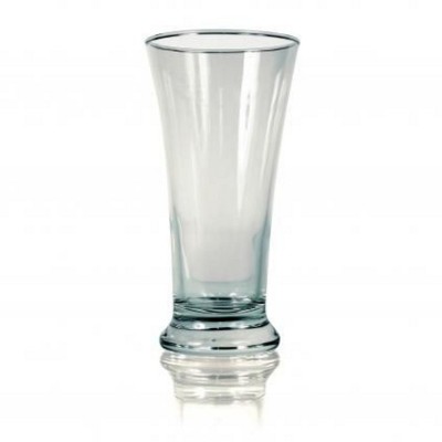 FLUTED BEER GLASS in Clear Transparent