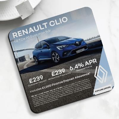 EXPRESS HARDBOARD SQUARE COASTER