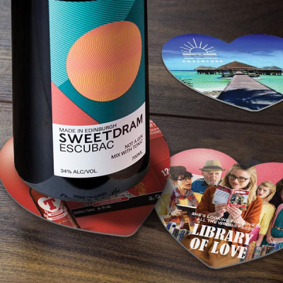 HEART SHAPE PREMIUM BEER MAT