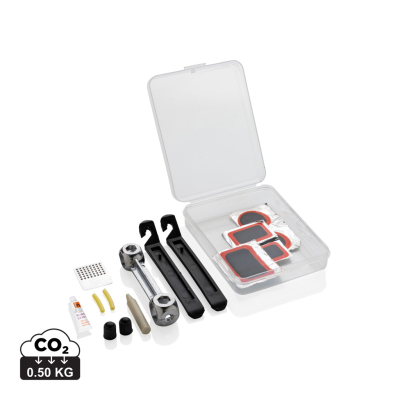 BICYCLE REPAIR KIT COMPACT in Clear Transparent, Black