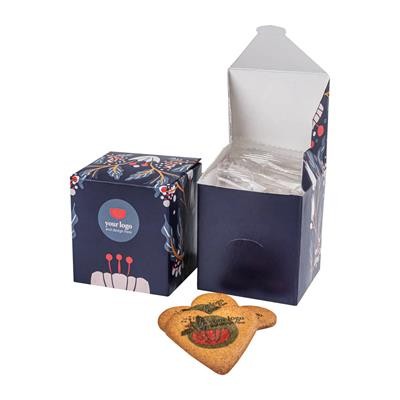 ADVERTISING COOKIE OR BISCUIT LOGO COOKIE BOX HEART 6 PCS