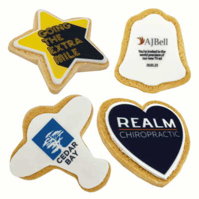 BESPOKE SHAPE BISCUIT - EDIBLE LOGO
