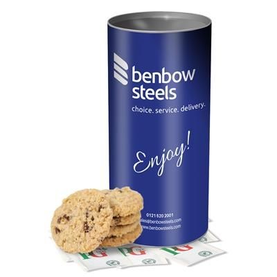 CHOCOLATE CHIP OATIE FLIP BISCUIT in a Personalised Tubby Tube 200G
