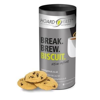 CHOCOLATE CHIP SHORTBREAD BISCUIT in a Personalised Tubby Tube 200G