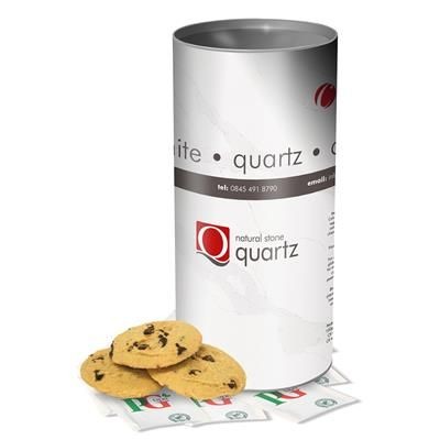 CHOCOLATE CHIP SHORTBREAD BISCUIT with 8 Tea Bags in a Personalised Tin 200G