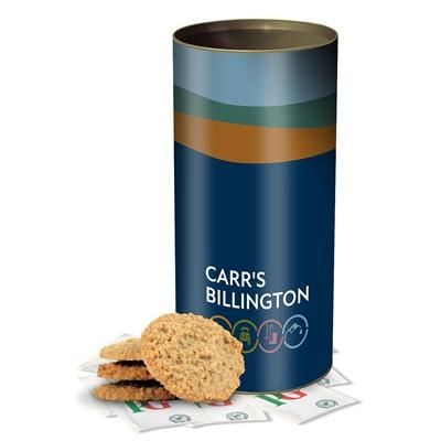 OATIE FLIP BISCUIT with 8 Tea Bags in a Personalised Tin 200G