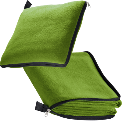 2IN1 FLEECE BLANKET & PILLOW RADCLIFF in Apple Green 