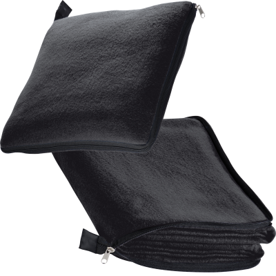 2IN1 FLEECE BLANKET & PILLOW RADCLIFF in Black 