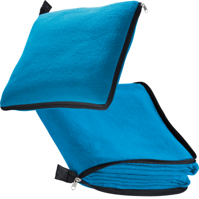 2IN1 FLEECE BLANKET & PILLOW RADCLIFF in Blue 