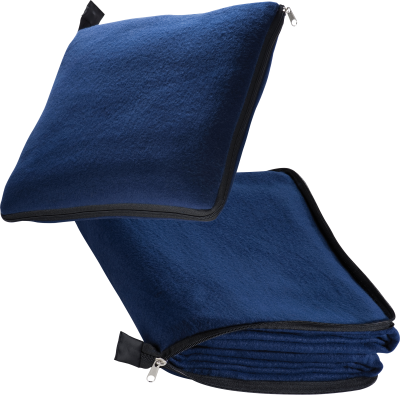 2IN1 FLEECE BLANKET & PILLOW RADCLIFF in Dark Blue 