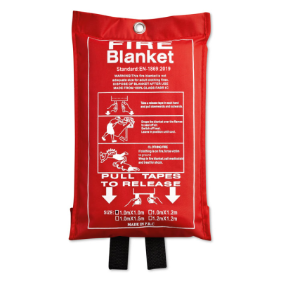 FIRE BLANKET in Pouch 100X95cm in Red