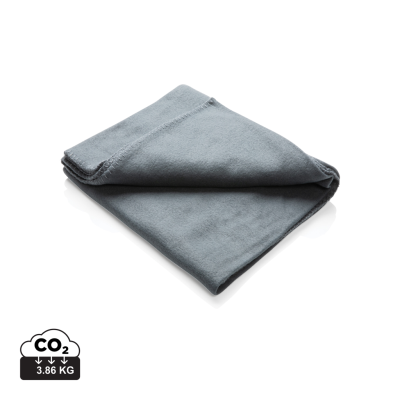 FLEECE BLANKET in Pouch in Anthracite Grey