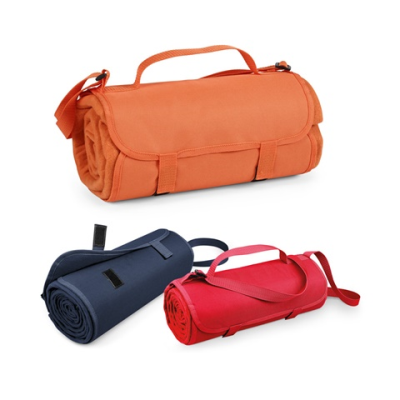 FLEECE FLEECE BLANKET with Handle & Strap