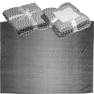 LARGE COSY BLANKET in Silvergrey 